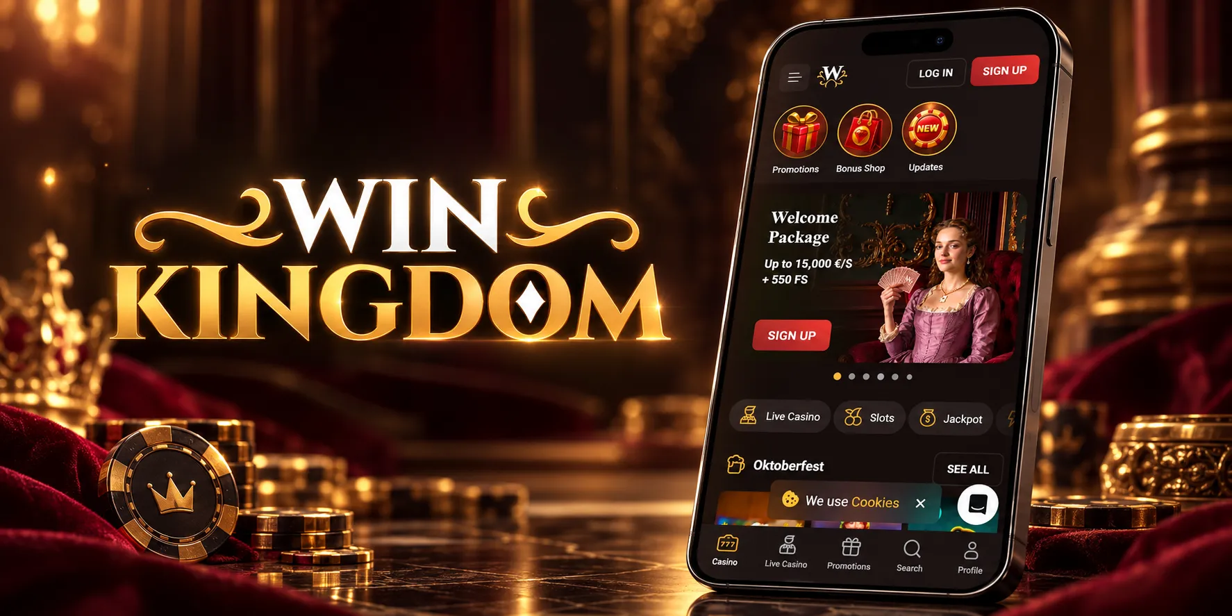 WinKingdom Casino App Screenshot